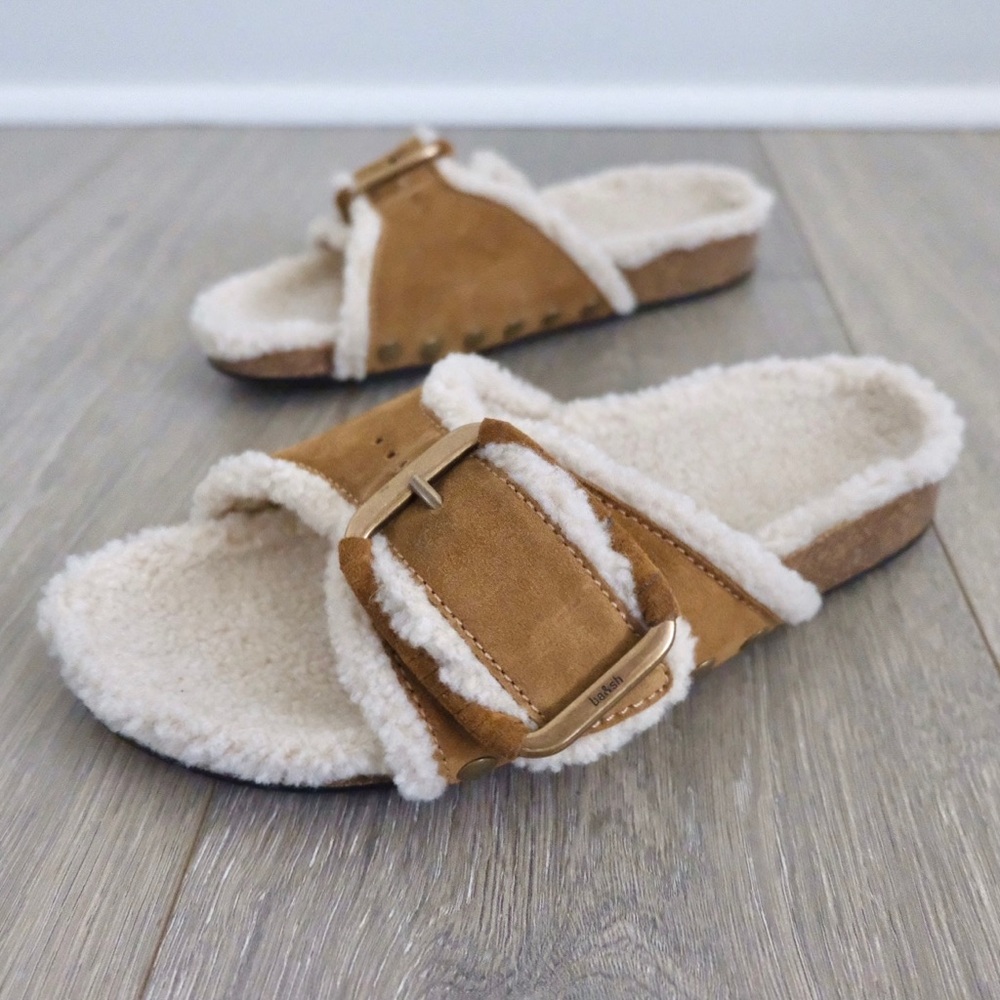 ba&sh Clory Flat Faux-Fur Mule